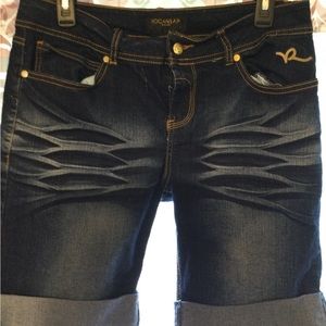 Womens knee length jean shorts